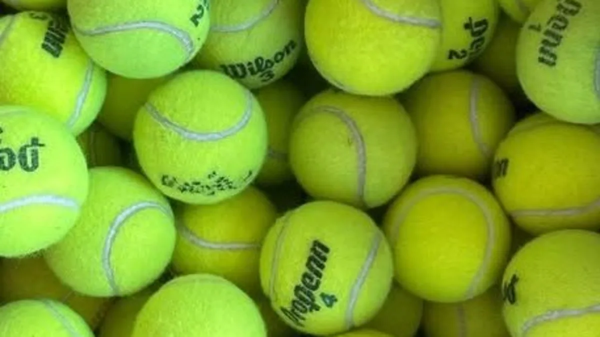 Tennis balls prepared for classroom chair legs