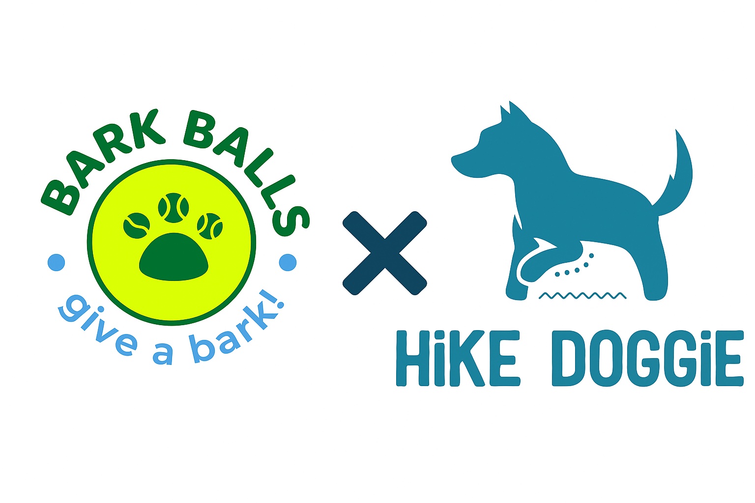 Bark Balls and Hike Doggie partnership lockup